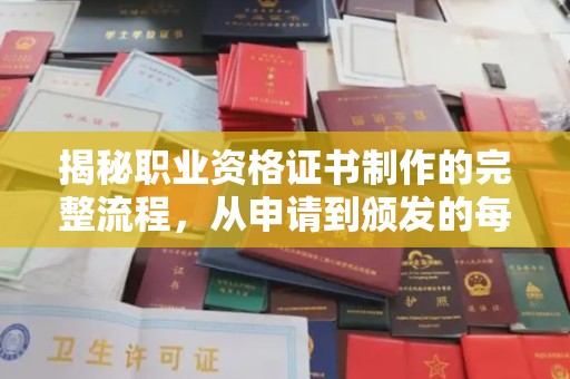 芦竹揭秘职业资格证书制作的完整流程，从申请到颁发的每一步