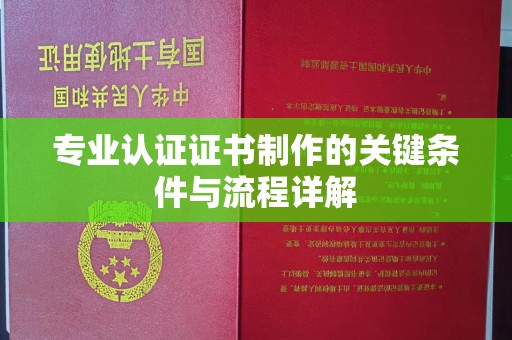 芦竹专业认证证书制作的关键条件与流程详解