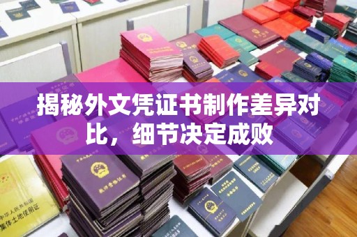 芦竹揭秘外文凭证书制作差异对比，细节决定成败
