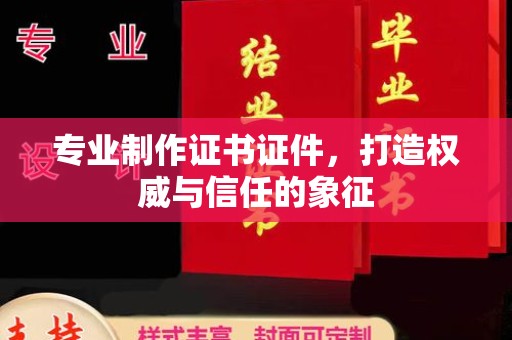 芦竹专业制作证书证件，打造权威与信任的象征