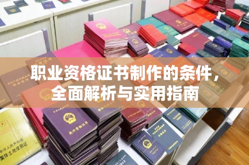 芦竹职业资格证书制作的条件，全面解析与实用指南