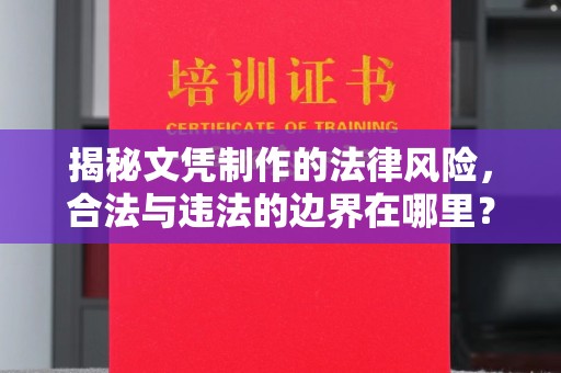 芦竹揭秘文凭制作的法律风险，合法与违法的边界在哪里？