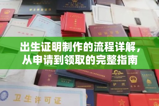 芦竹出生证明制作的流程详解，从申请到领取的完整指南
