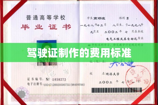 芦竹驾驶证制作的费用标准