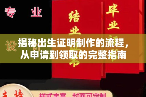 芦竹揭秘出生证明制作的流程，从申请到领取的完整指南