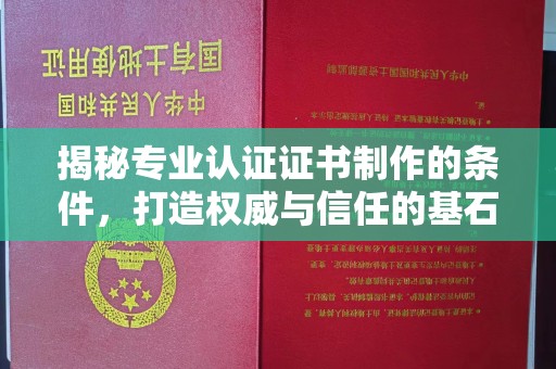 芦竹揭秘专业认证证书制作的条件，打造权威与信任的基石